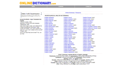 Desktop Screenshot of onlinedictionary.com